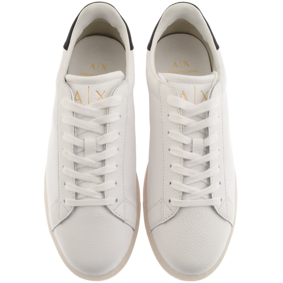 Alternative Image for ProductArmani Exchange Logo Trainers White3